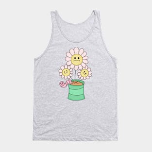 Flowers With Faces Tank Top